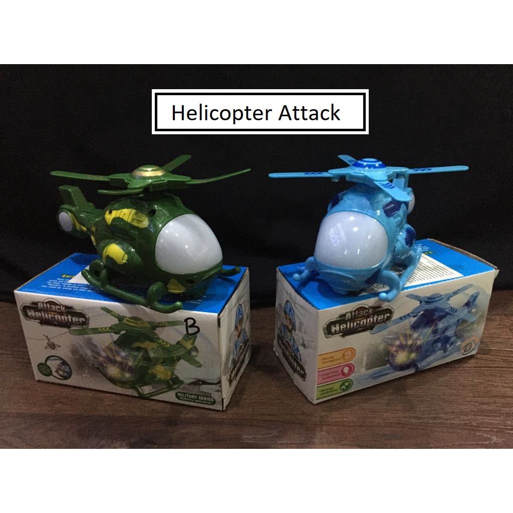Mainan Robot Helicopter Attack dengan Musik + Lampu BS
