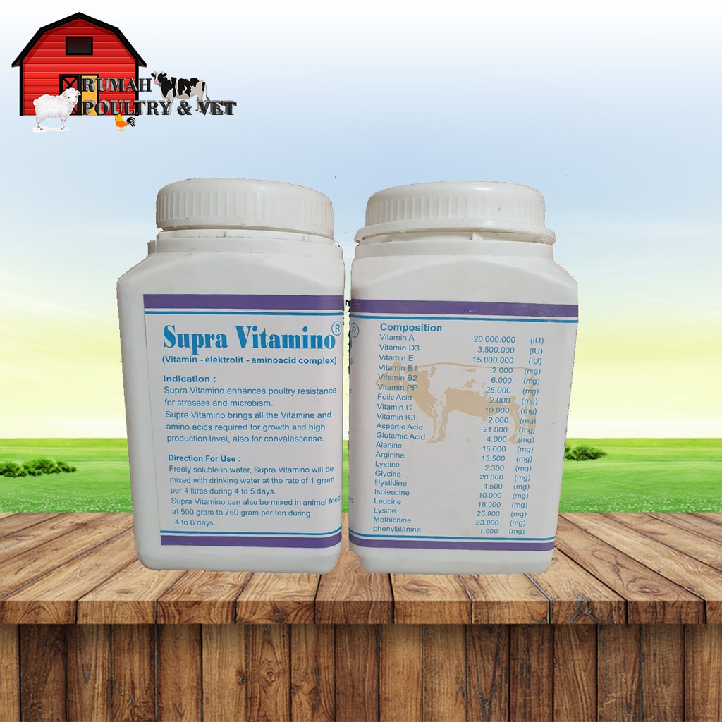 VITAMIN TERNAK MAMALIA DAN UNGGAS (SUPRA VITAMINO 1KG)