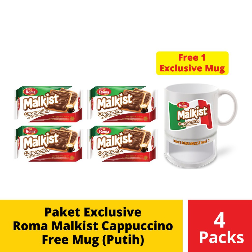 

Paket Exclusive Roma Malkist Cappuccino Free Mug (Putih)