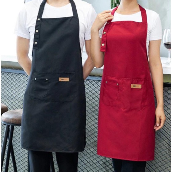 Apron Celemek Barista Korean Style Pria Wanita Celemek Dapur Masak Celemek Anti Air Chef Barista Barber Restoran Cafe Original Handmade