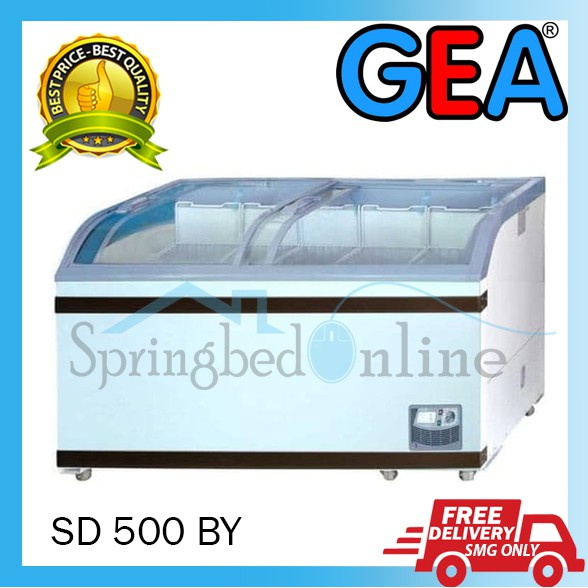 Sliding Curve Glass Freezer GEA 500 Liter - SD 500BY