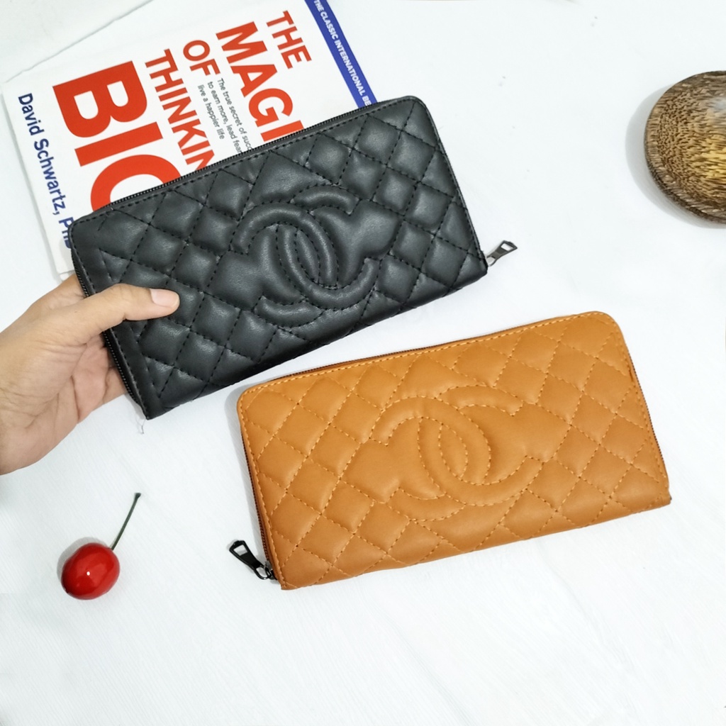 Dompet panjang wanita Purse Remaja Dompet bordir Kulit Sintetis Tempat Hp Dan Uang Dompet HP korea