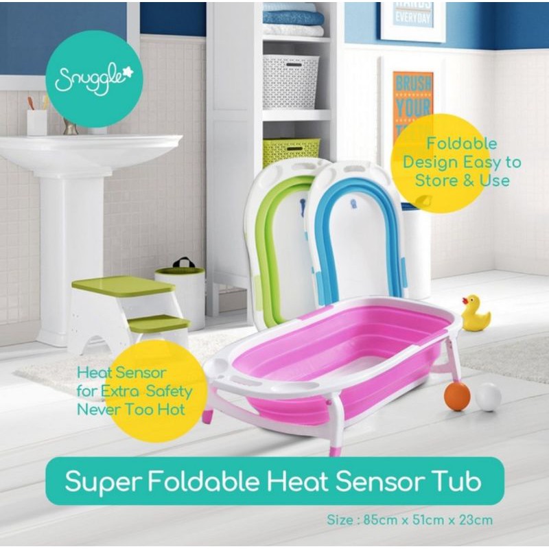 Folding Bath Tub Space Baby SB-588 Heat Sensor