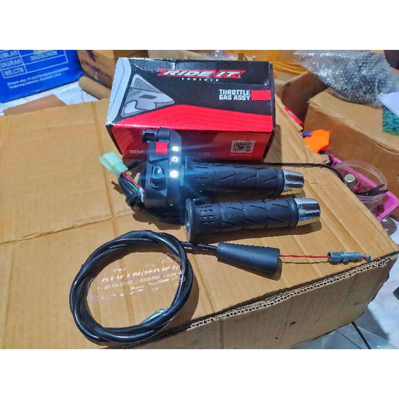 Saklar Holder Gas spontan kontan ninja KSR RIDE IT set handgrip handpack posol kaze fullset jalu sta