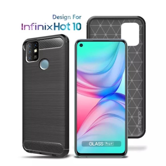 CASE SLIM FIT CARBON IPAKY INFINIX HOT 10 INFINIX HOT 10 BIASA SOFTCASE - FA