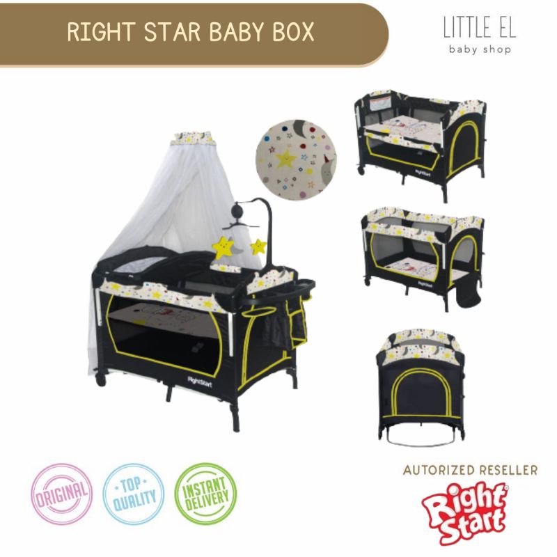 Right Start Baby Box Ranjang Bayi Playard Multifungsi- Box Tidur Bayi Ranjang Bayi Ranjang Bermain