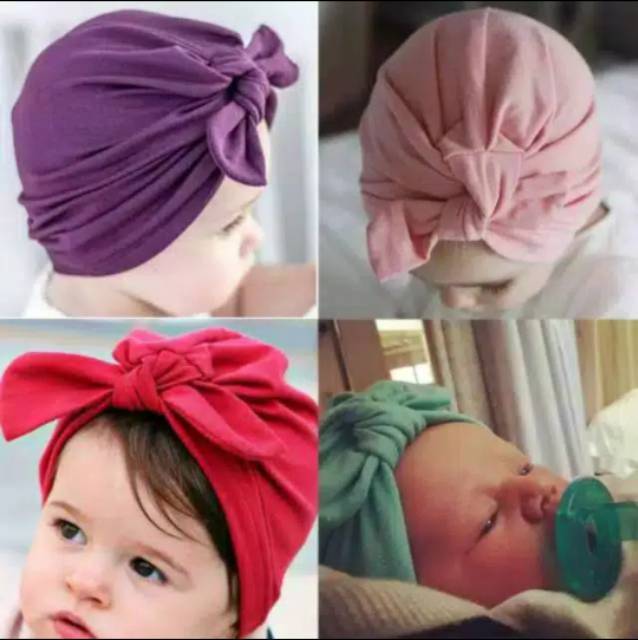 Turban bayi pita polos