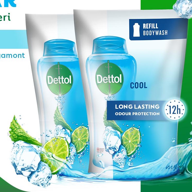 [POUCH] Dettol Body Wash Sabun Mandi Cair Pouch Refill - 250ml