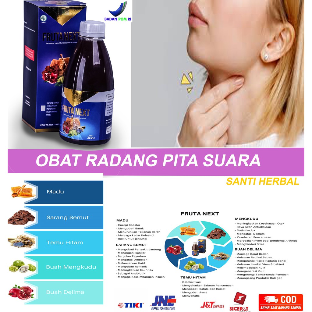 Obat Herbal Radang Pita Suara,peradangan pita suara Obat Laringitis, Obat Suara Serak FRUTANEXT