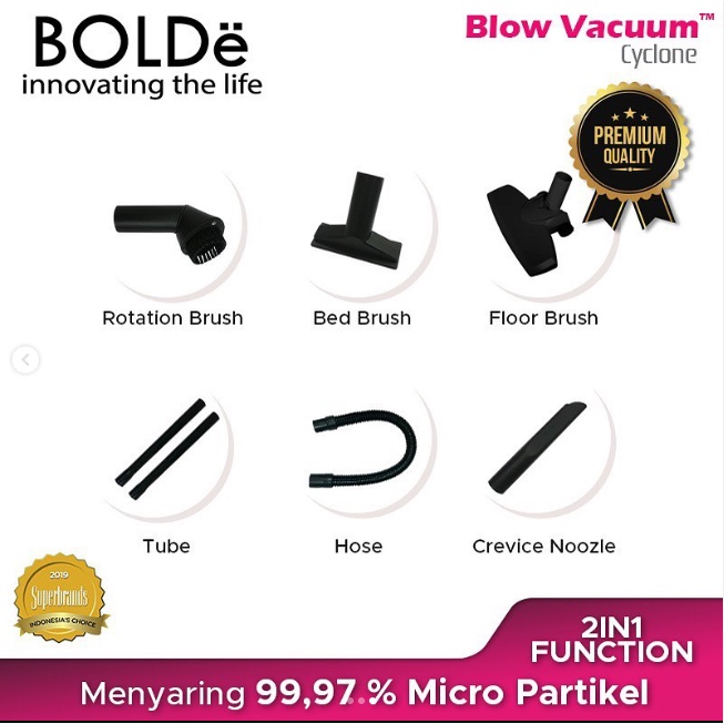 Super Hoover Cyclone Black Vacuum Cleaner BOLDe