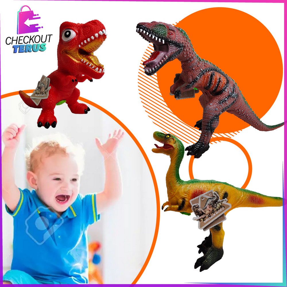 CT M263 M265 Maenan Edukasi Dino Toys Animal Figur Mainan Dinosaurus T Rex Jurassic World Mainan Anak Dinosaurus