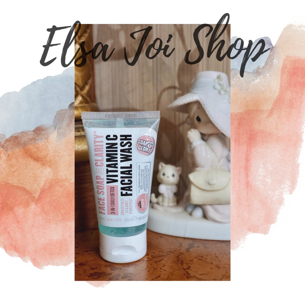 Soap&amp;Glory Face Soap and Clarity Vitamin C Facial Wash Mini 50ml