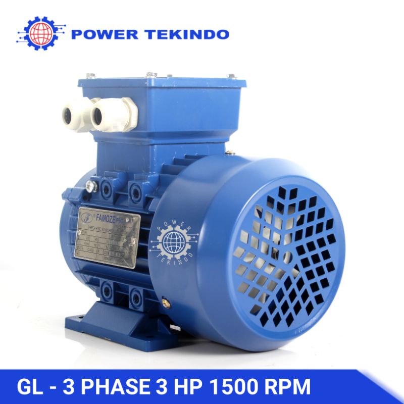 Famoze Pro Dinamo 3 Hp 1500 Rpm 3 Phase Tipe GL 4 Pole Motor Penggerak 3 PK