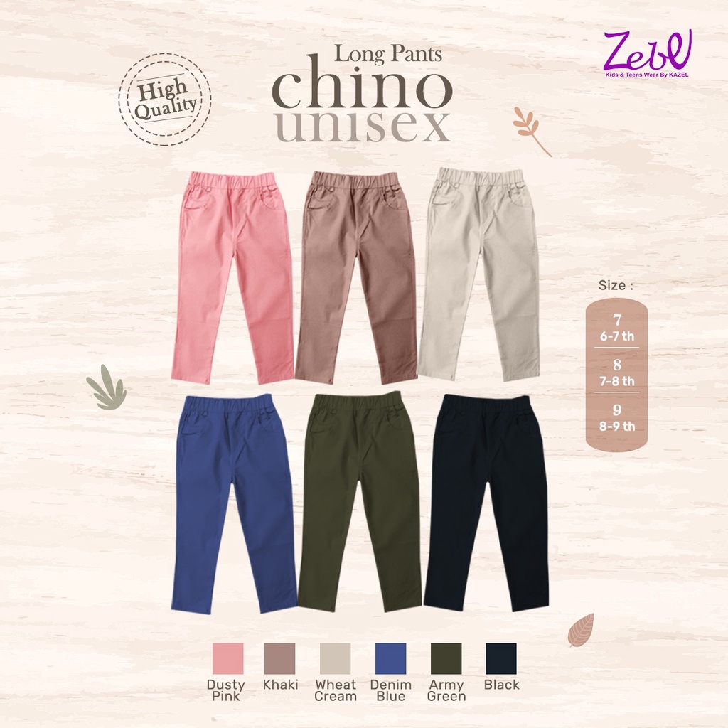 Zebe Long Pants Chino Unisex - New Colour