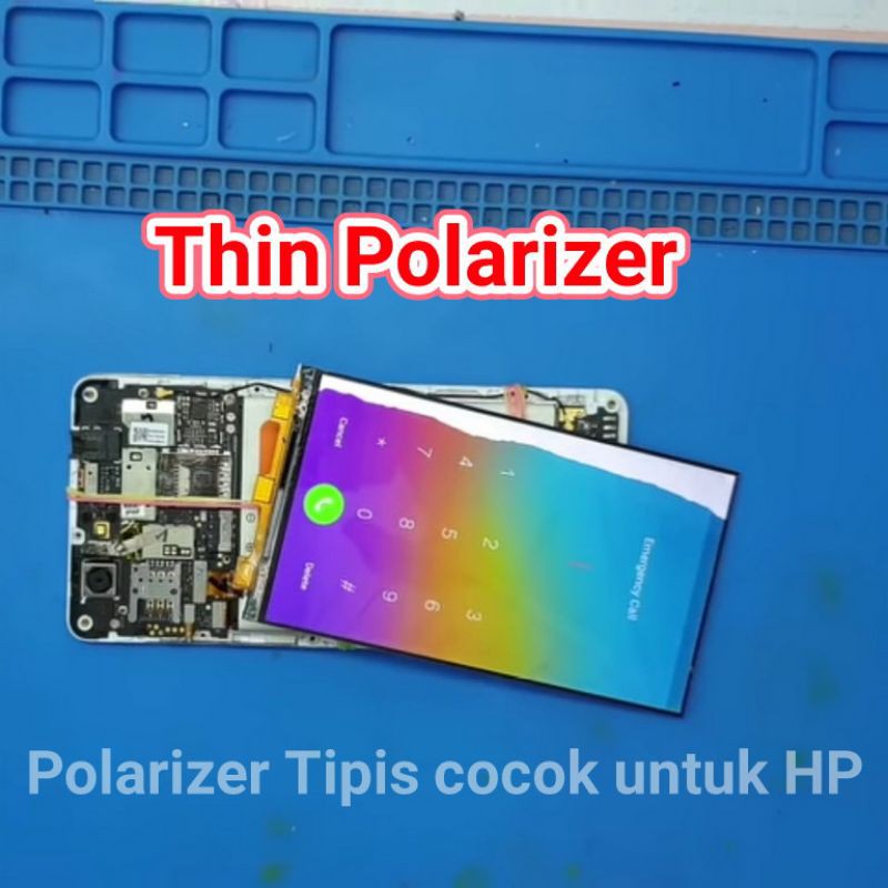 Polarizer Tipis Polaris HP Android Polaris LCD Polariser Bisa untuk HP, Gamewatch