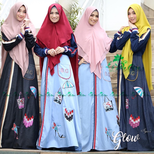 Gamis Set Syari Glow Ori Be Glow