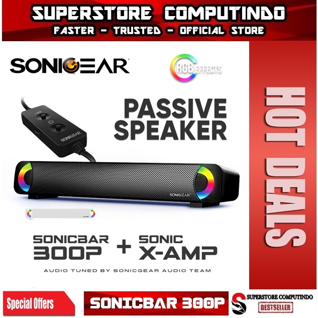 SonicGear 300P Powerful SoundBar Sonicbar with Brilliant Light Effect