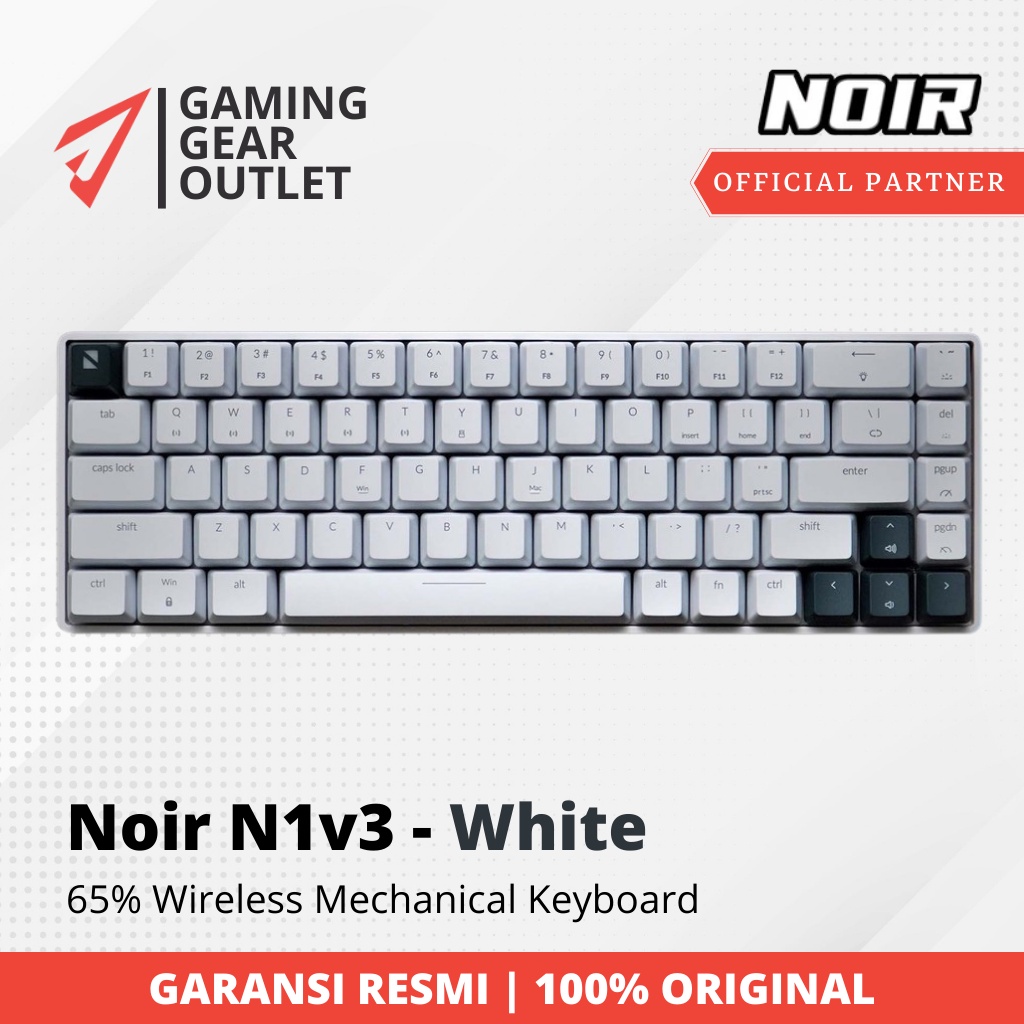 Noir N1v3 - 65% Wireless Mechanical Keyboard (White)