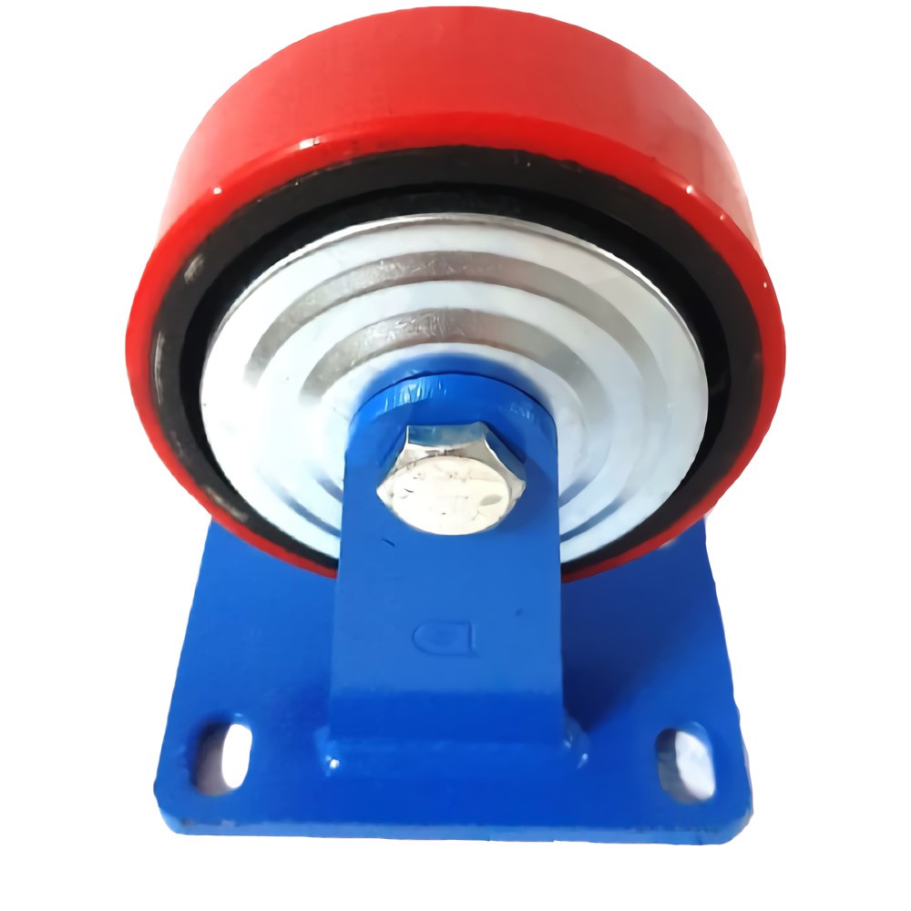 Roda Caster / Troly / Troli PU 5 Inch Super Heavy Duty Mati ( Maju Mundur ) DERSHENG