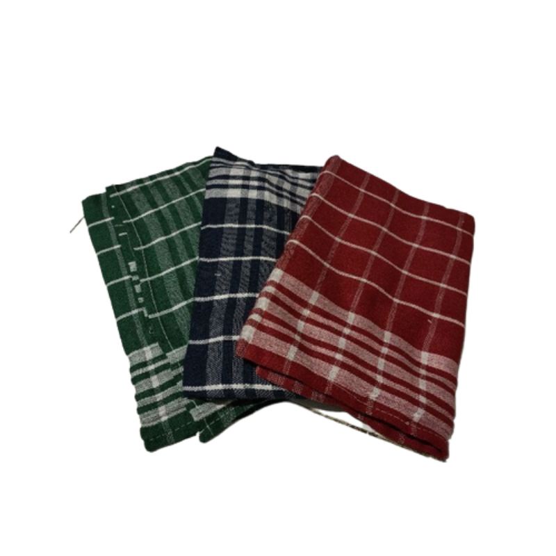 Lap Kain Serbet Makan Kotak Warna Tebal Bahan Katun