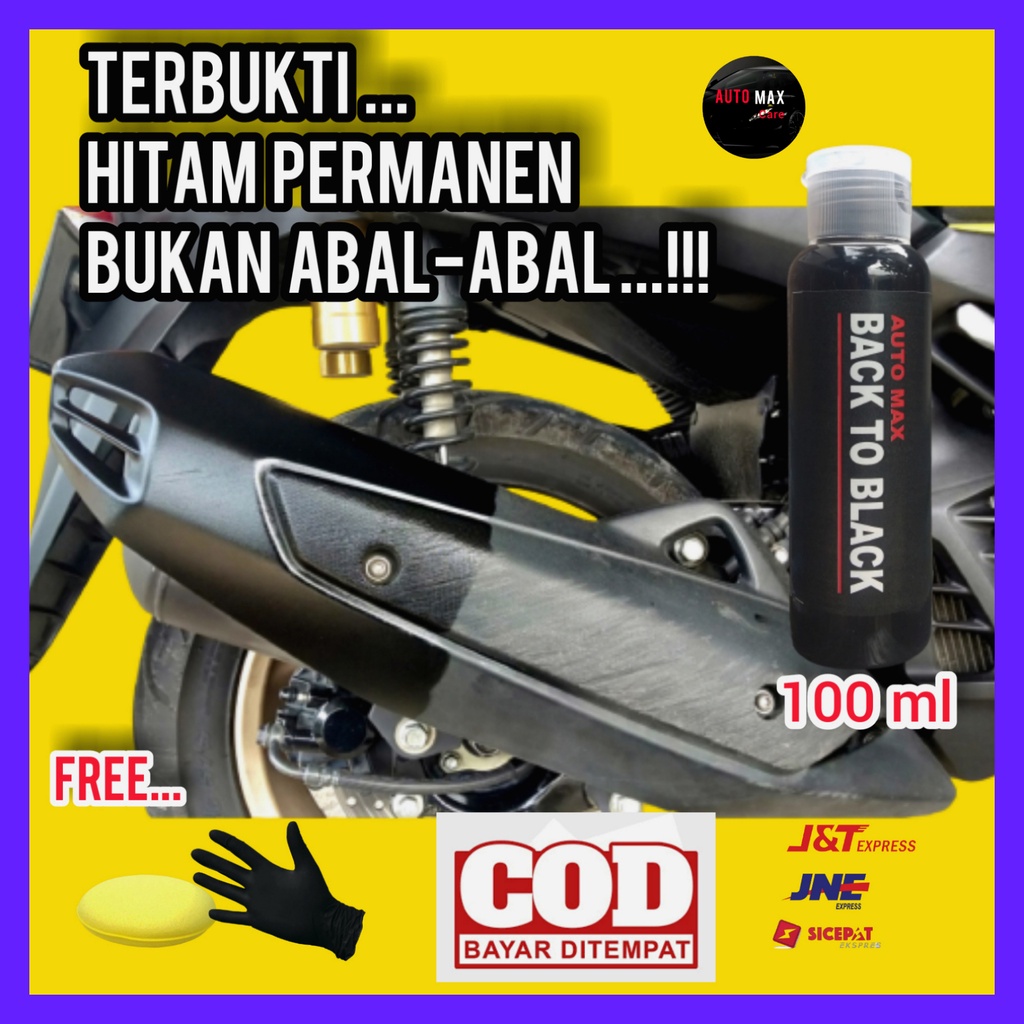 Penghitam Body Motor Permanen Bodi Kasar Dashboard Back To Black Pengkilap Pengkilat Kit Aero Black 