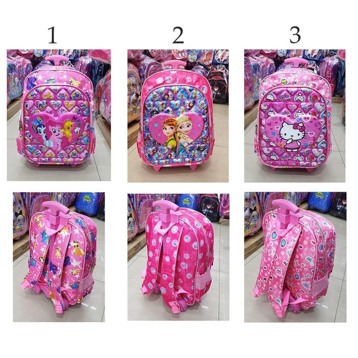 Gadis Anak Tas Troli Anak Perempuan Sekolah Dasar 1-3-5-6 Kelas 6 YI355 Promo Sd Import - Little Pon