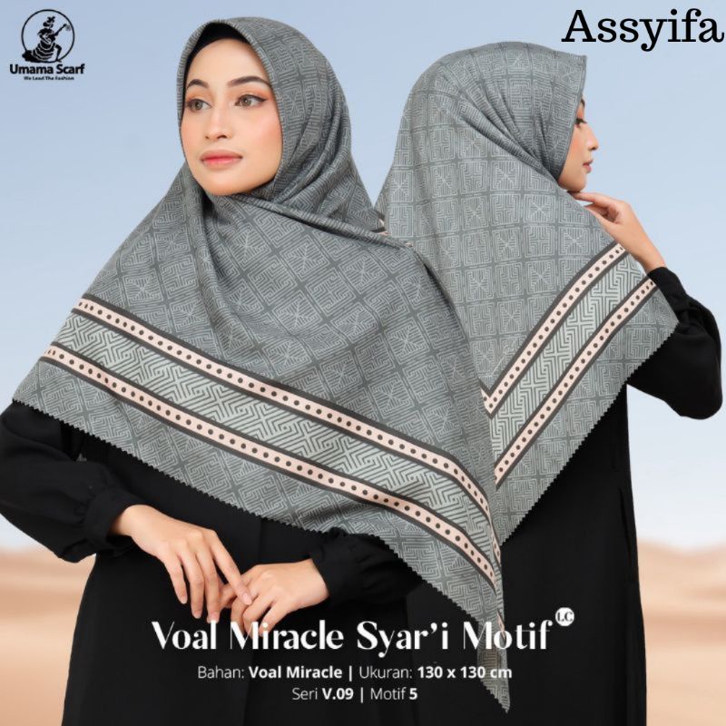 [BISA COD] HIJAB SEGIEMPAT SYARI MOTIF VOAL UMAMA PREMIUM JILBAB PREMIUM SCARF MIRACLE PRINT KANTORAN FORMAL DAILY KERUDUNG HIJAB VOAL MIRACLE SYARI MOTIF