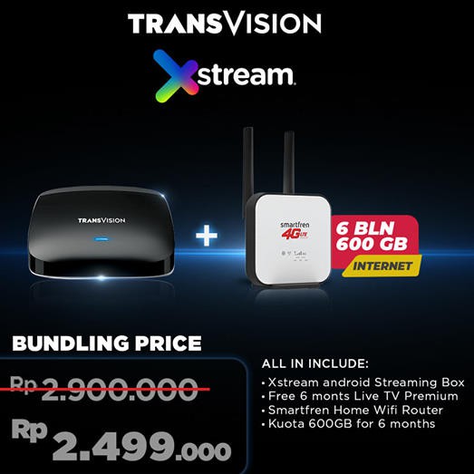 ANDROID TV STB TRANSVISION XSTREAM + WIFI BOX (WI-BOX) 4G