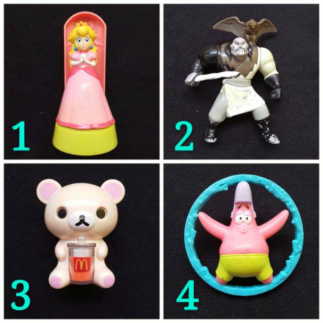 Mainan Happy Meal McD Toys Figure Patrick Princess Mario Bekas