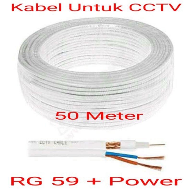 Kabel CCTV AZURA RG59 50Meter Plus Kabel Power