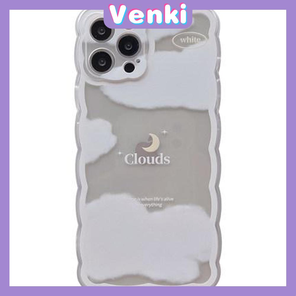 iPhone Case Silicone Soft Case TPU Clear Case Wave Non-Slip Camera Full Coverage Protection Shockproof Moon Cloud For iPhone 13 Pro Max iPhone 12 Pro Max iPhone 11 iPhone 7 Plus