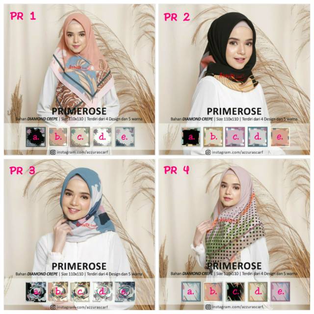 Hijab Segi Empat Primerose Azzura