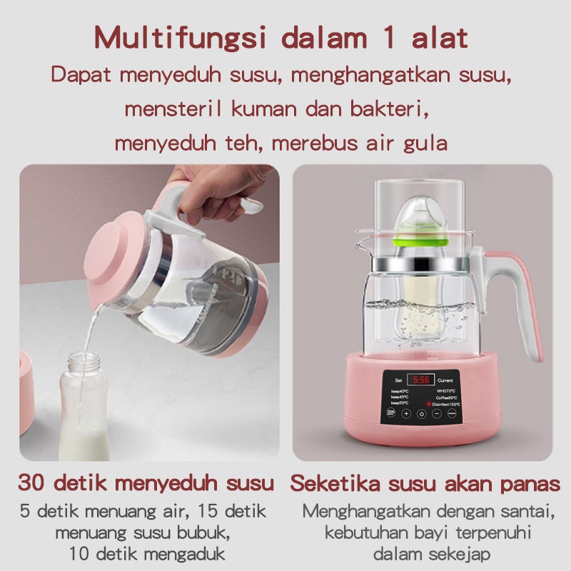 Elektronik HRHWH01PK Multifungsi Teko Kettel Electrik/Pemanas Air Elektrik/Smart Kettle