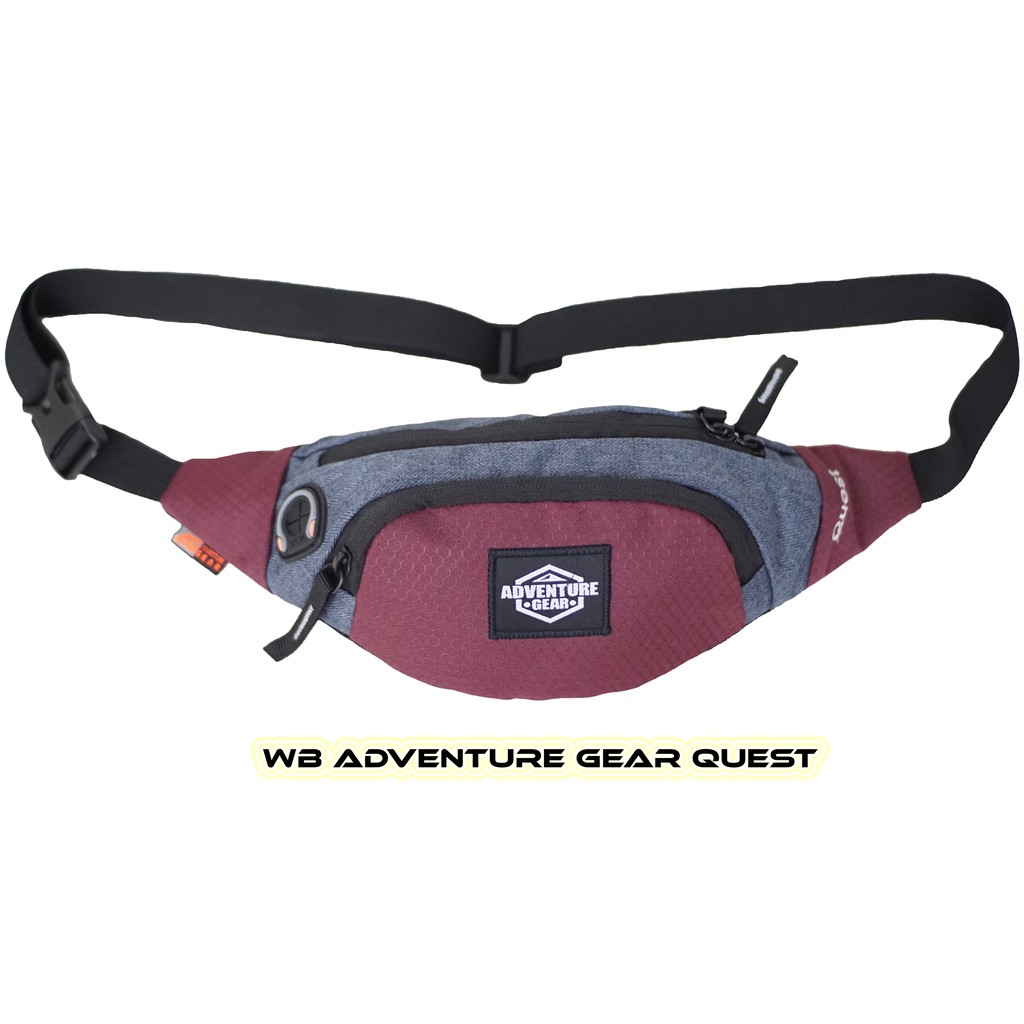 MURAH BERKUALITAS BERGARANSI TAS PINGGANG waistbag adventure gear quest