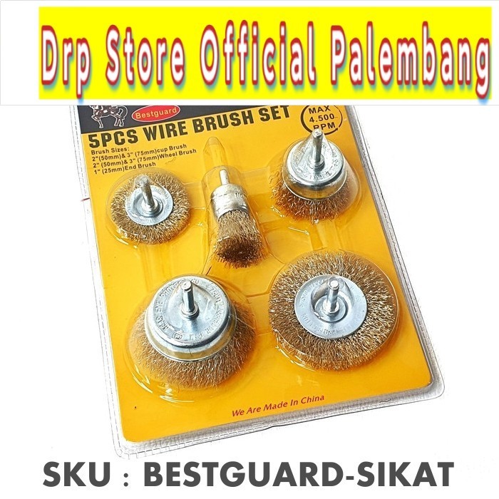 Bestguard Mata Bor Sikat Mangkok Kawat Set 5 pcs