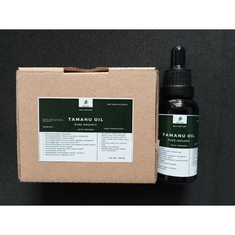 MINYAK TAMANU OIL MURNI 100% Penghilang Bekas Jerawat dan Bopeng 30ml