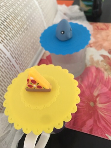 Tutup Gelas Karakter Mug Lid Cangkir Silikon Cantik Anti Virus Motif Karakter Kartun