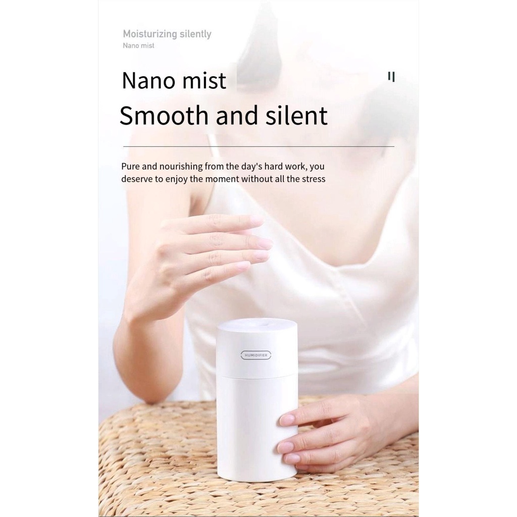 HUMIDIFIER ULTRASONIC AROMATHERAPHY OIL DIFFUSER COLORFUL DQ108 270 ML