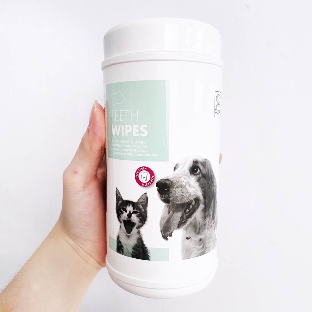 M-Pets Teeth Wipes Tissue for Pet/Dog/Cat - Pet Dental Tisu - Pembersih Mulut Noda Karang Gigi Anjing Kucing Hewan - Tisu Basah Kucing Anjing