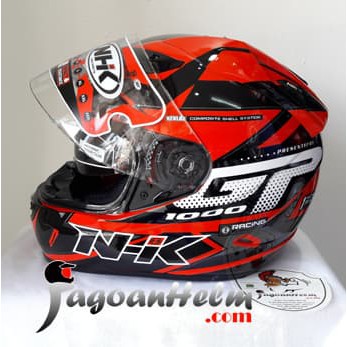 NHK Helm GP1000 STAR | GP-1000 RED -Silver| GP 1000 Double Visor