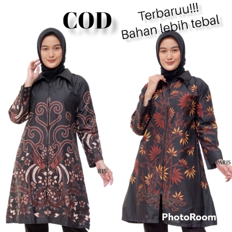 Tunik Batik Kekinian 2022 / Atasan Batik Wanita Modern Jumbo Terbaru Ld 120 / Tunik Batik Cantik Dan
