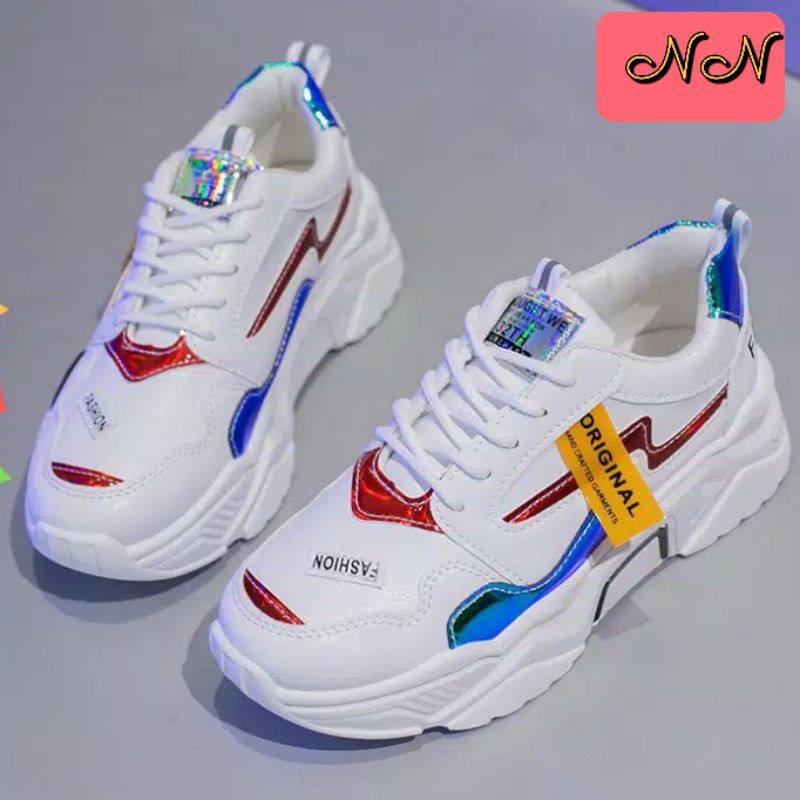 {COD} Sepatu Sneakers Wanita | Sepatu Olahraga Wanita | Sepatu Running Korea Import | Sepatu Murah