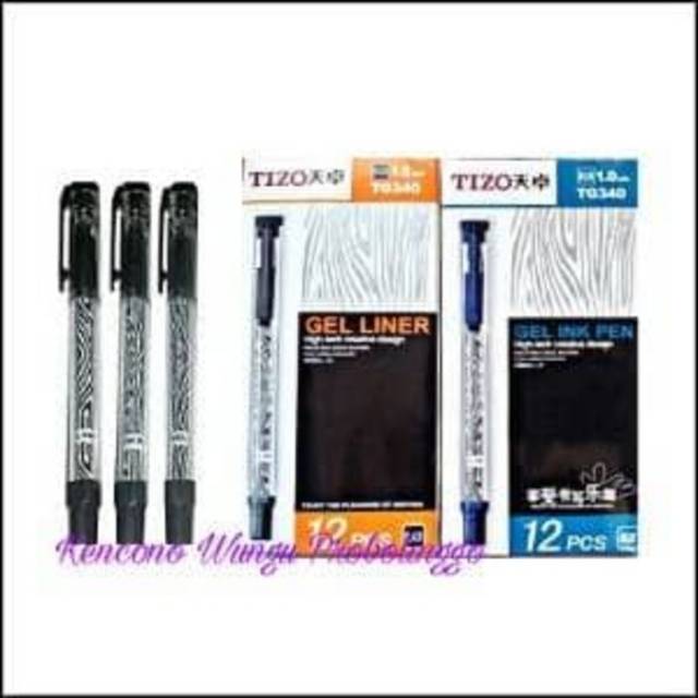 

Pulpen Gel Tizo TG-340 Zebra 1.0mm isi 12pcs
