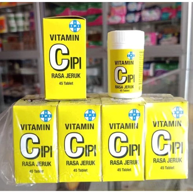 Vitamin C IPI CIPI 45 TABLET A ipi B12 ipi vitamin 45 Tablet vitamin C bipi permen vitamin C  45tab