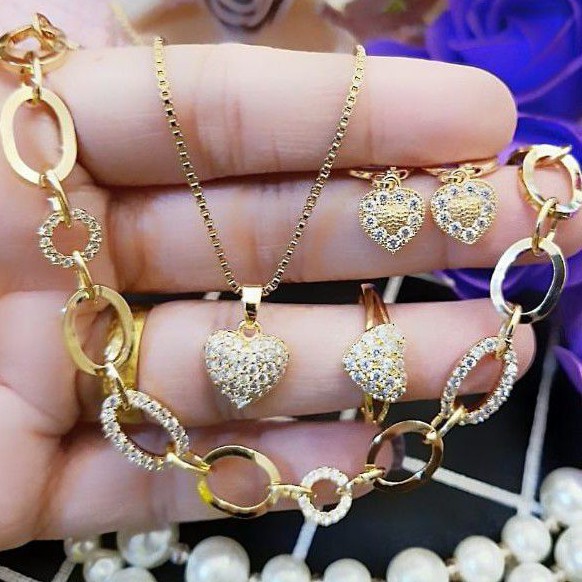 Xuping set perhiasan lapis emas 24k 2907m