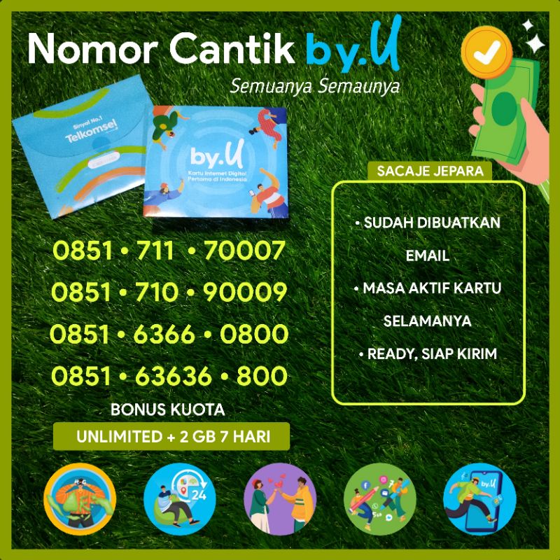 Nomor Cantik By U TERMURAH Kartu perdana byU murah byu Telkomsel by.U Nomor couple byU HUP pasangan