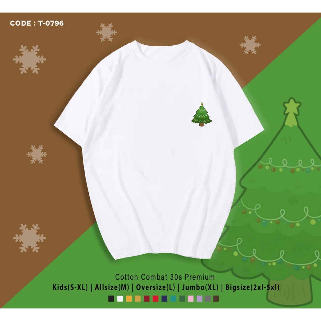FREE CUSTOM NAMA - T-SHIRT / KAOS CHIRSTMAS TREE / KADO NATAL / CUSTOM TEE / REAL PICTURE