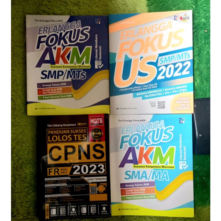 ORIGINAL BUKU ERLANGGA FOKUS US SMP/MTS 2022 ERLANGGA FOKUS AKM SMP /MTS PANDUAN SUKSES LOLOS TES CP