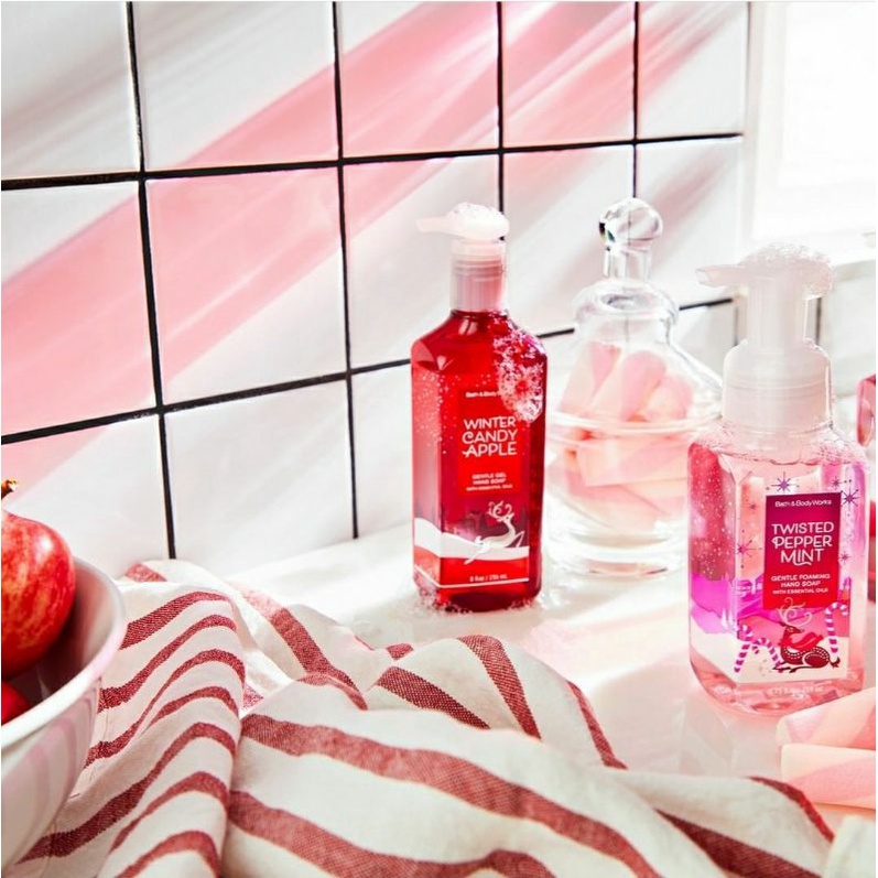 BATH &amp; BODY WORKS BBW WINTER CANDY APPLE SERIES MIST LOTION SHOWER GEL BODY CREAM HAND CREAM SHOWER GEL BODY CREAM LOTION MIST WASH WALLFLOWER ROOMSPRAY SCENTPORTABLE GENTLE GEL DEEP CLEANSING GENTLE FOAMING CREAMY LUXE