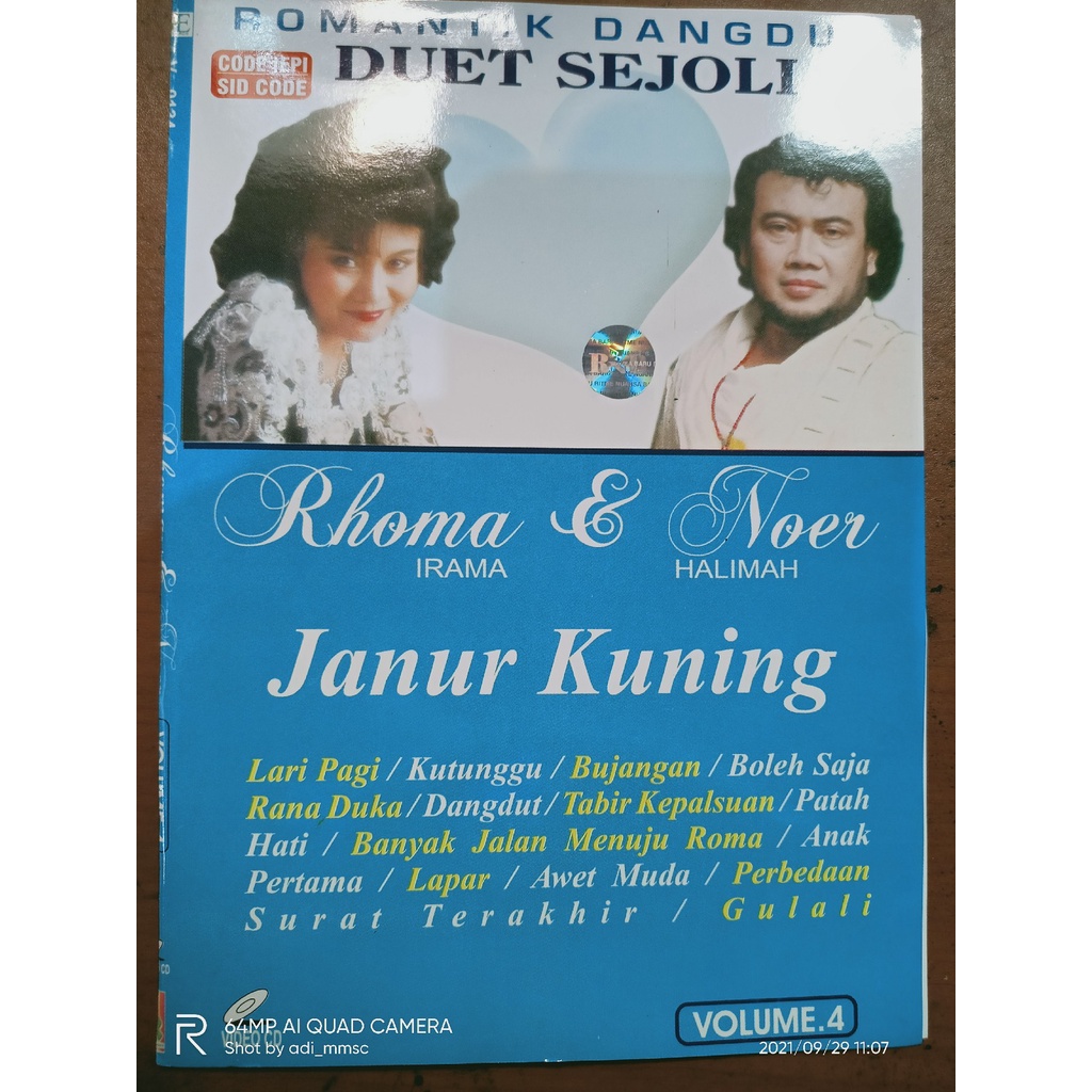 VCD ORIGINAL Romantik dangdut DUET SEJOLI Rhoma Irama ft. Nur halimah prod.R&B